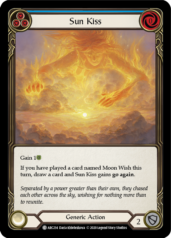 Sun Kiss (Blue) [U-ARC214] (Arcane Rising Unlimited)  Unlimited Rainbow Foil | L.A. Mood Comics and Games