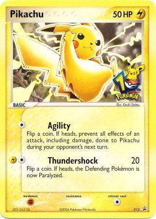 Pikachu (012) (10th Anniversary Promo) [Miscellaneous Cards] | L.A. Mood Comics and Games