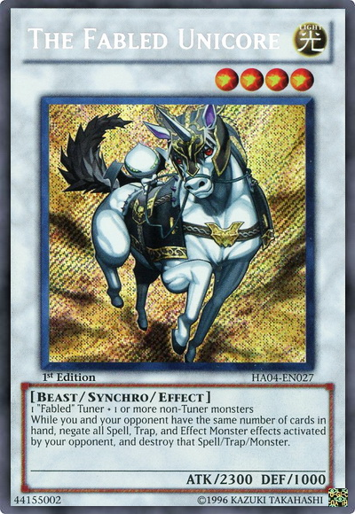 The Fabled Unicore [HA04-EN027] Secret Rare | L.A. Mood Comics and Games