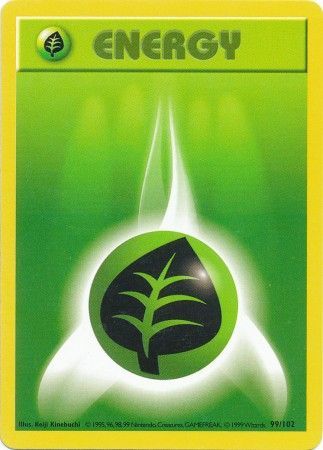 Grass Energy (99/102) [Base Set Shadowless Unlimited] | L.A. Mood Comics and Games