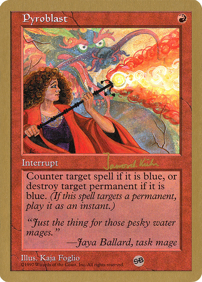 Pyroblast (Janosch Kuhn) (SB) [World Championship Decks 1997] | L.A. Mood Comics and Games
