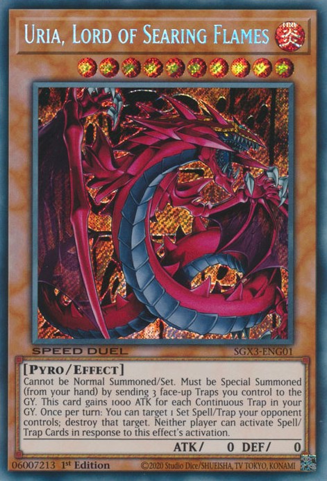 Uria, Lord of Searing Flames [SGX3-ENG01] Secret Rare | L.A. Mood Comics and Games