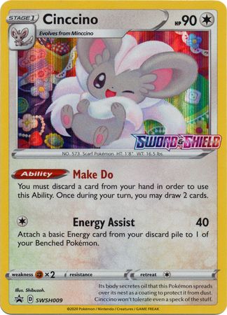 Cinccino (SWSH009) (Prerelease Promo) [Sword & Shield: Black Star Promos] | L.A. Mood Comics and Games