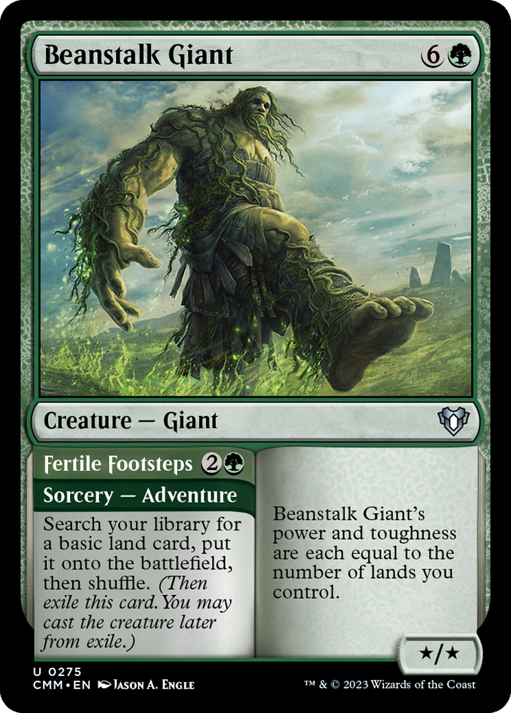 Beanstalk Giant // Fertile Footsteps [Commander Masters] | L.A. Mood Comics and Games