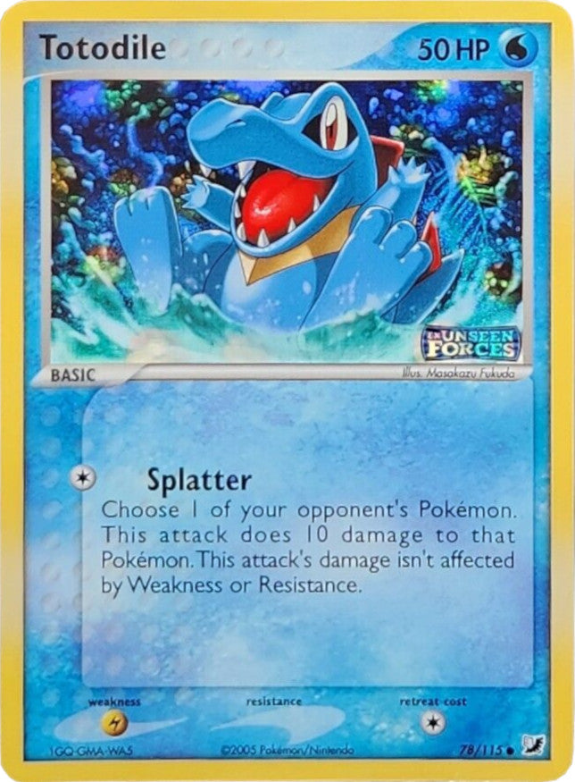 Totodile (78/115) (Stamped) [EX: Unseen Forces] | L.A. Mood Comics and Games