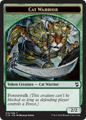 Cat Warrior // Thopter (026) Double-Sided Token [Commander 2018 Tokens] | L.A. Mood Comics and Games