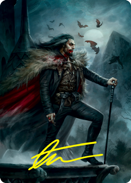Dracula, Blood Immortal Art Card (Gold-Stamped Signature) [Innistrad: Crimson Vow Art Series] | L.A. Mood Comics and Games
