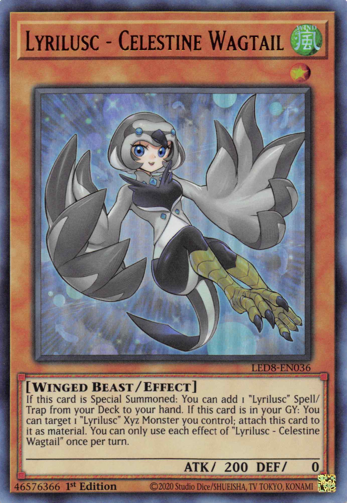 Lyrilusc - Celestine Wagtail [LED8-EN036] Ultra Rare | L.A. Mood Comics and Games