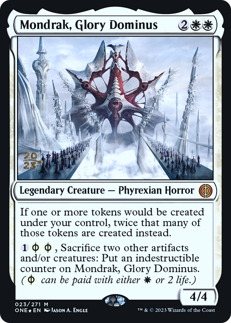 Mondrak, Glory Dominus [Phyrexia: All Will Be One Prerelease Promos] | L.A. Mood Comics and Games