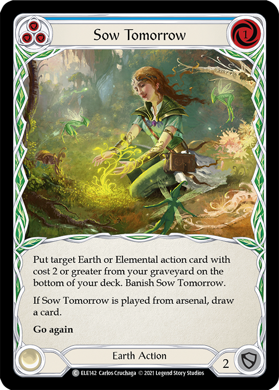 Sow Tomorrow (Blue) [ELE142] (Tales of Aria)  1st Edition Rainbow Foil | L.A. Mood Comics and Games