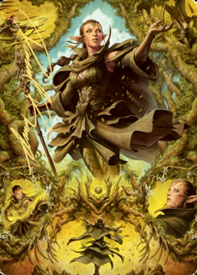 Nissa of Shadowed Boughs 2 Art Card (Gold-Stamped Signature) [Zendikar Rising Art Series] | L.A. Mood Comics and Games