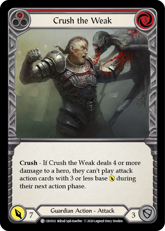 Crush the Weak (Red) [CRU032] (Crucible of War)  1st Edition Rainbow Foil | L.A. Mood Comics and Games
