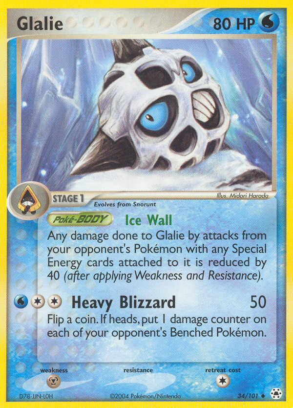 Glalie (34/101) [EX: Hidden Legends] | L.A. Mood Comics and Games