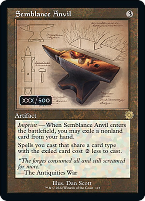 Semblance Anvil (Retro Schematic) (Serialized) [The Brothers' War Retro Artifacts] | L.A. Mood Comics and Games