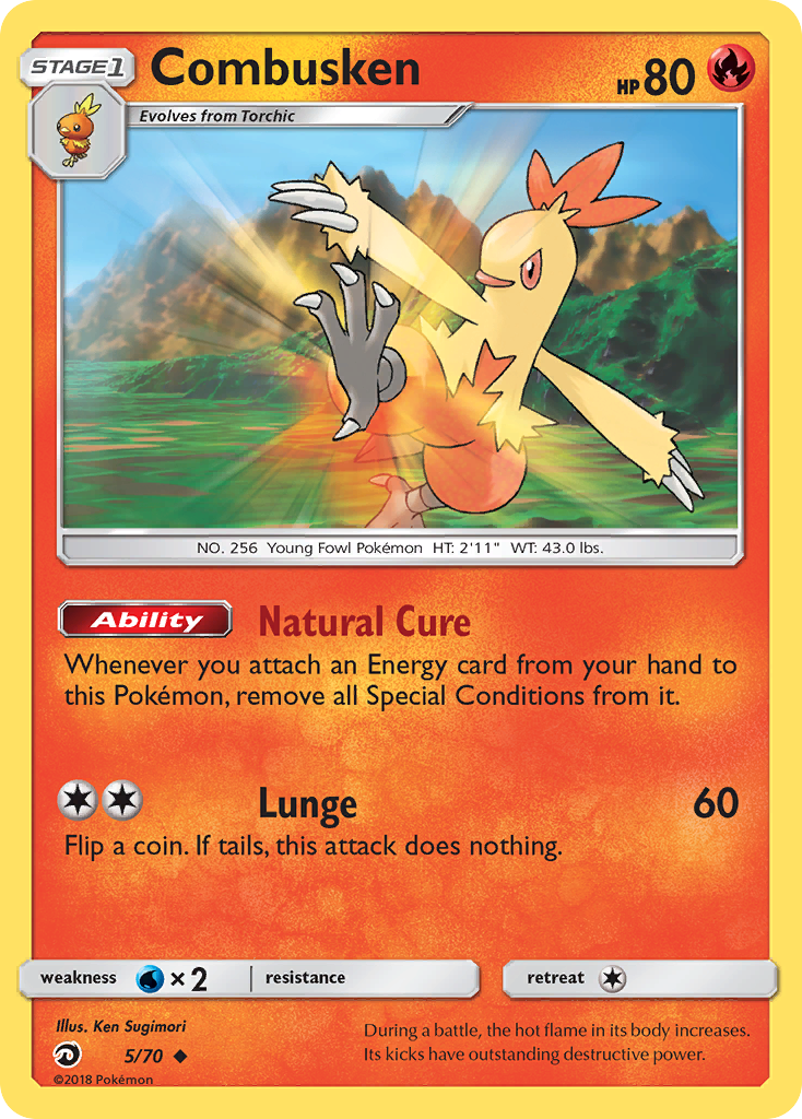 Combusken (5/70) [Sun & Moon: Dragon Majesty] | L.A. Mood Comics and Games