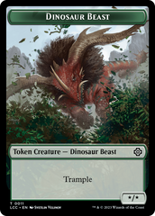 Dinosaur Beast // Dinosaur Double-Sided Token [The Lost Caverns of Ixalan Commander Tokens] | L.A. Mood Comics and Games