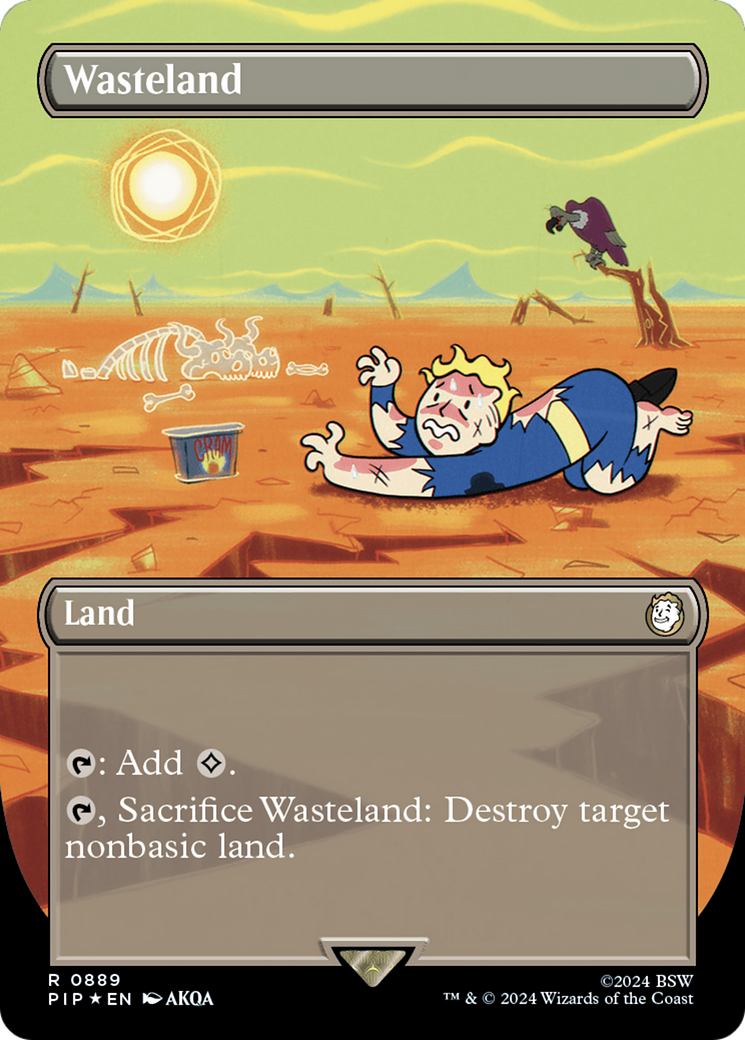 Wasteland (Borderless) (Surge Foil) [Fallout] | L.A. Mood Comics and Games