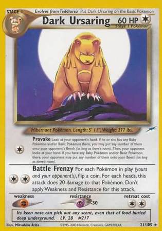 Dark Ursaring (21/105) [Neo Destiny Unlimited] | L.A. Mood Comics and Games