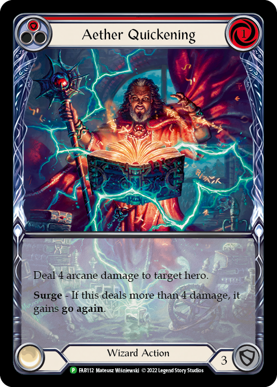 Aether Quickening (Red) [FAB112] (Promo)  Rainbow Foil | L.A. Mood Comics and Games