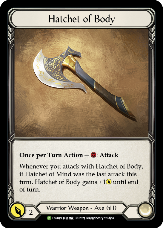 Hatchet of Body [LGS049] (Promo)  Cold Foil | L.A. Mood Comics and Games