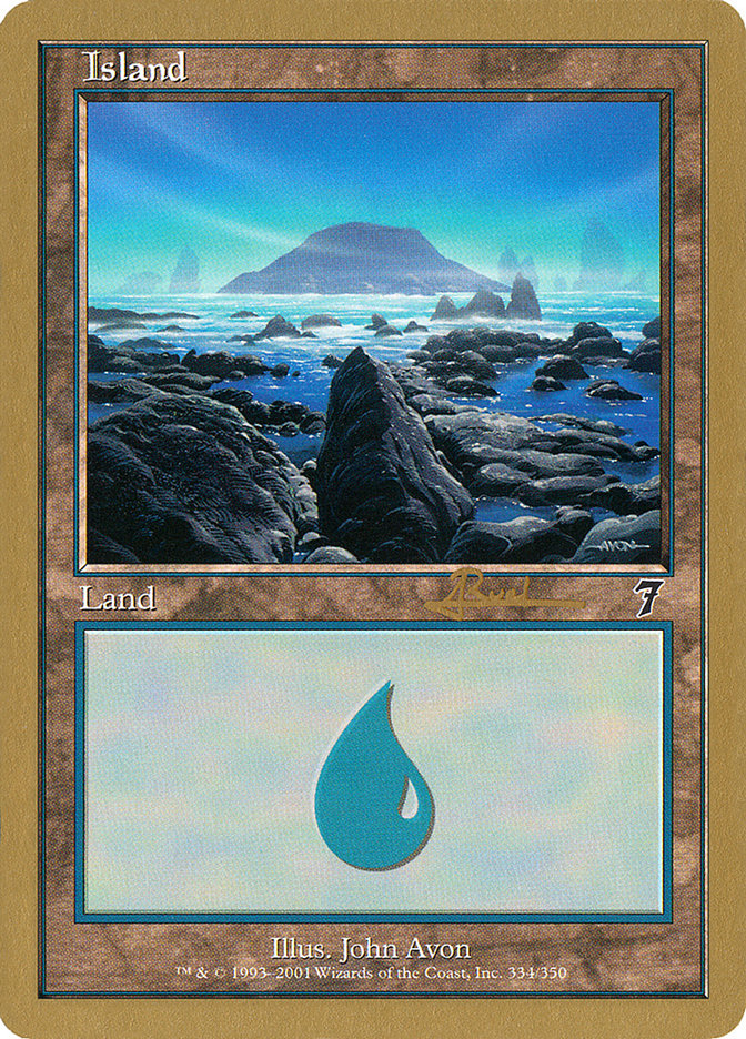 Island (ar334) (Antoine Ruel) [World Championship Decks 2001] | L.A. Mood Comics and Games