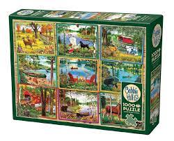 Puzzle 1000pc Postcards from Lake Country | L.A. Mood Comics and Games