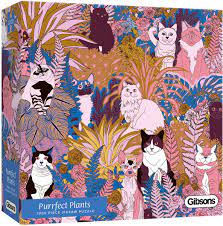 Puzzle: 1000 piece Purrfect Plants | L.A. Mood Comics and Games