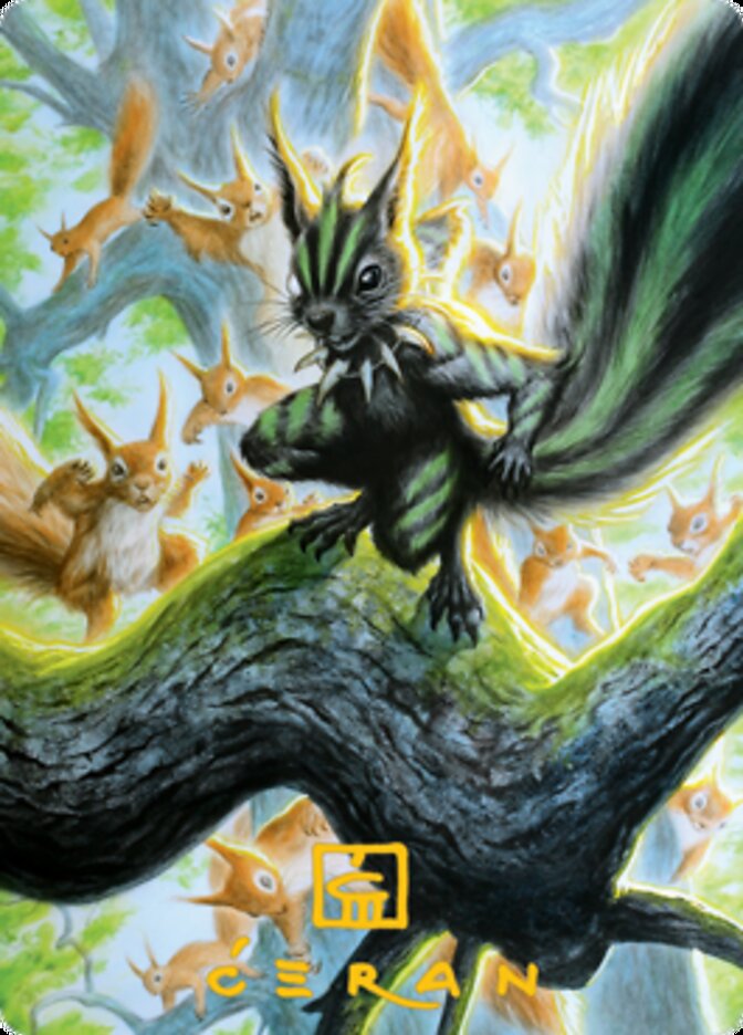 Chatterfang, Squirrel General Art Card (67) (Gold-Stamped Signature) [Modern Horizons 2 Art Series] | L.A. Mood Comics and Games