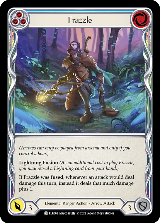 Frazzle (Blue) [ELE061] (Tales of Aria)  1st Edition Rainbow Foil | L.A. Mood Comics and Games