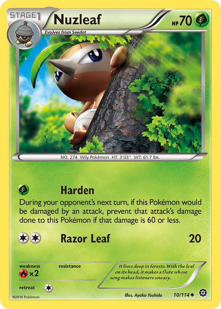 Nuzleaf (10/114) [XY: Steam Siege] | L.A. Mood Comics and Games