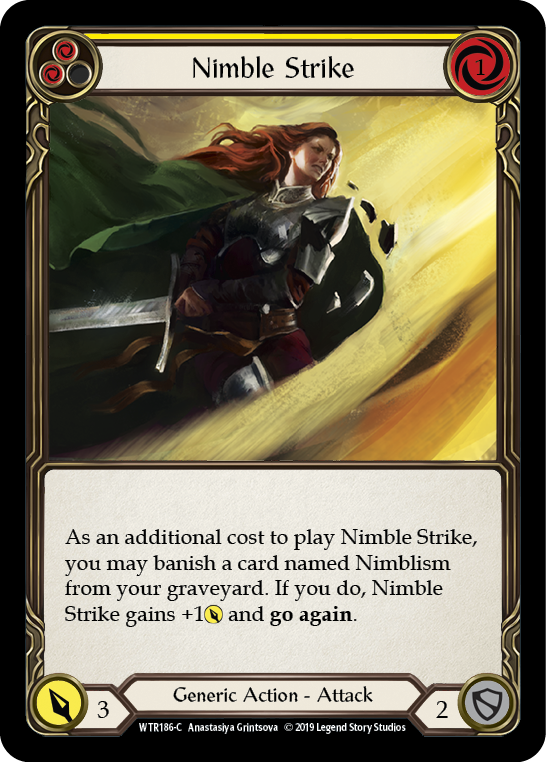 Nimble Strike (Yellow) [WTR186-C] (Welcome to Rathe)  Alpha Print Rainbow Foil | L.A. Mood Comics and Games