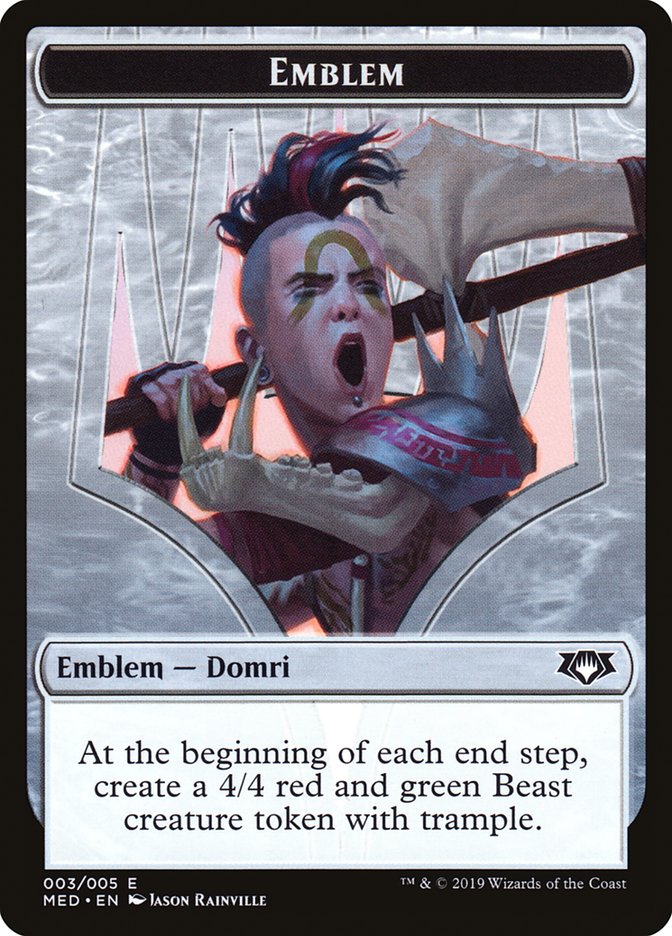 Domri, Chaos Bringer Emblem [Mythic Edition Tokens] | L.A. Mood Comics and Games