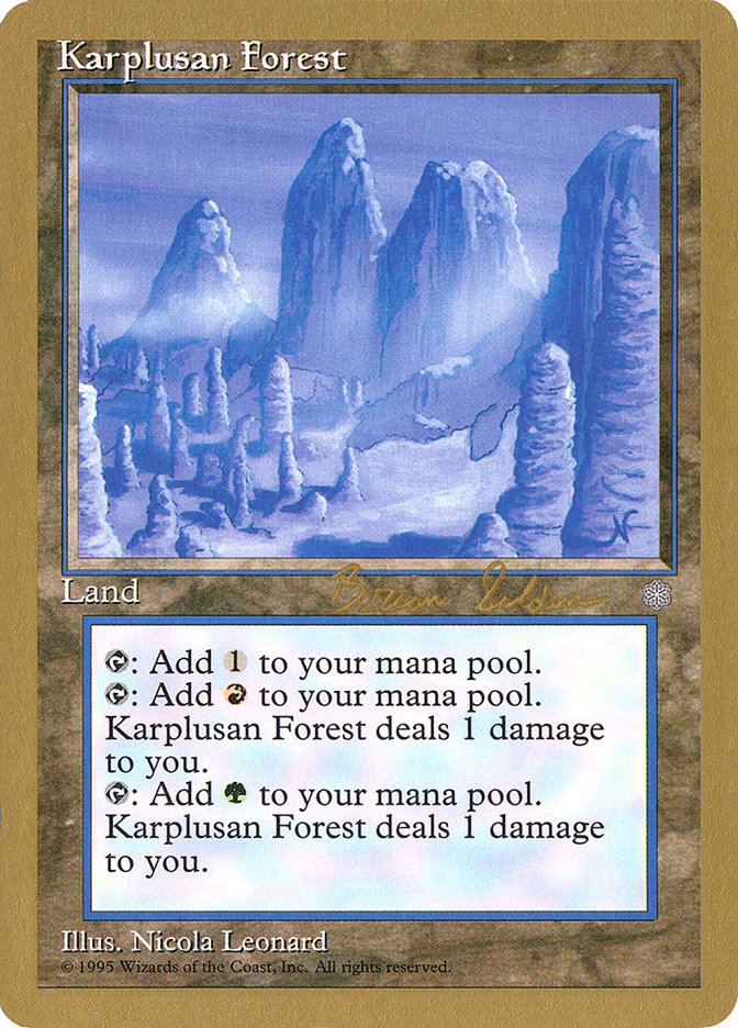 Karplusan Forest (Brian Selden) [World Championship Decks 1998] | L.A. Mood Comics and Games