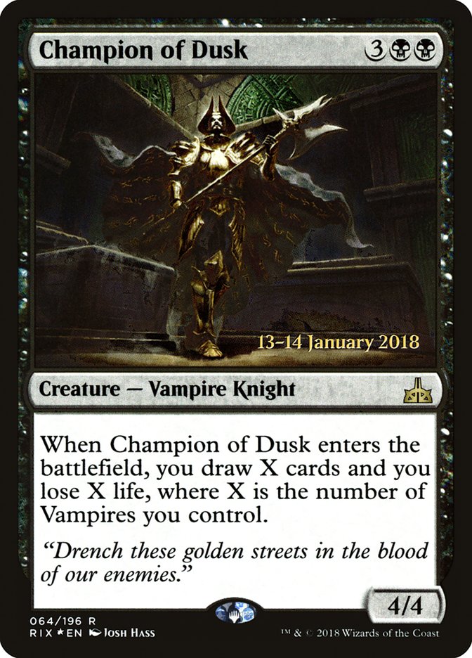 Champion of Dusk [Rivals of Ixalan Prerelease Promos] | L.A. Mood Comics and Games