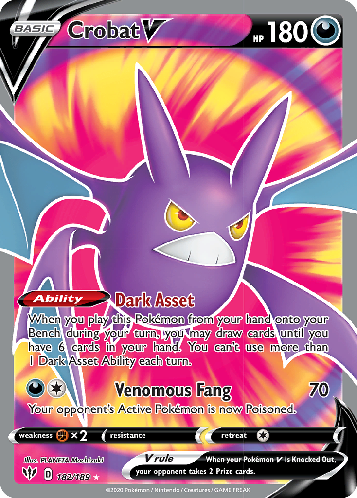 Crobat V (182/189) [Sword & Shield: Darkness Ablaze] | L.A. Mood Comics and Games