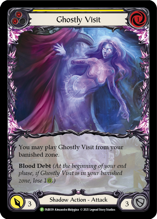 Ghostly Visit (Yellow) [FAB039] (Promo)  Rainbow Foil | L.A. Mood Comics and Games