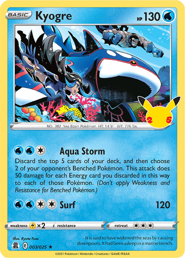 Kyogre (003/025) [Celebrations: 25th Anniversary] | L.A. Mood Comics and Games