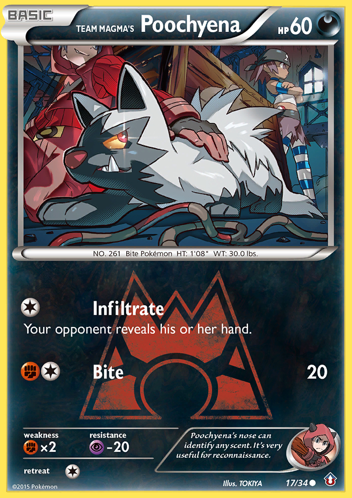 Team Magma's Poochyena (17/34) [XY: Double Crisis] | L.A. Mood Comics and Games