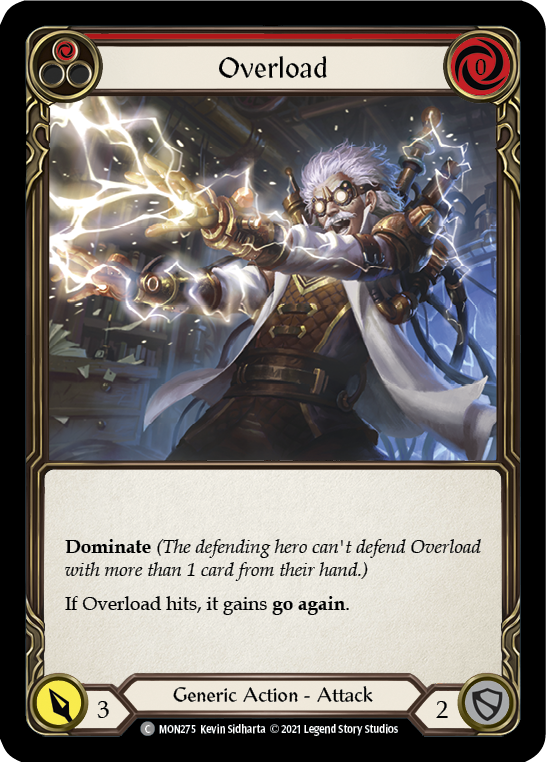 Overload (Red) [MON275-RF] (Monarch)  1st Edition Rainbow Foil | L.A. Mood Comics and Games
