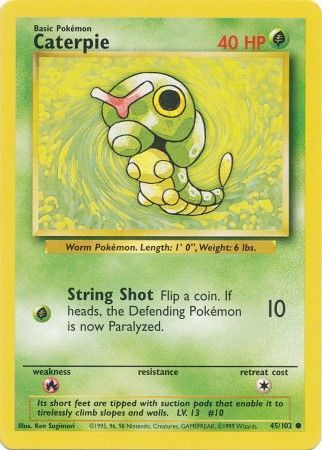 Caterpie (45/102) [Base Set Unlimited] | L.A. Mood Comics and Games