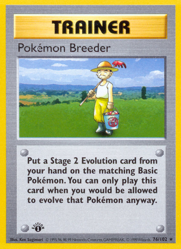 Pokemon Breeder (76/102) (Shadowless) [Base Set 1st Edition] | L.A. Mood Comics and Games