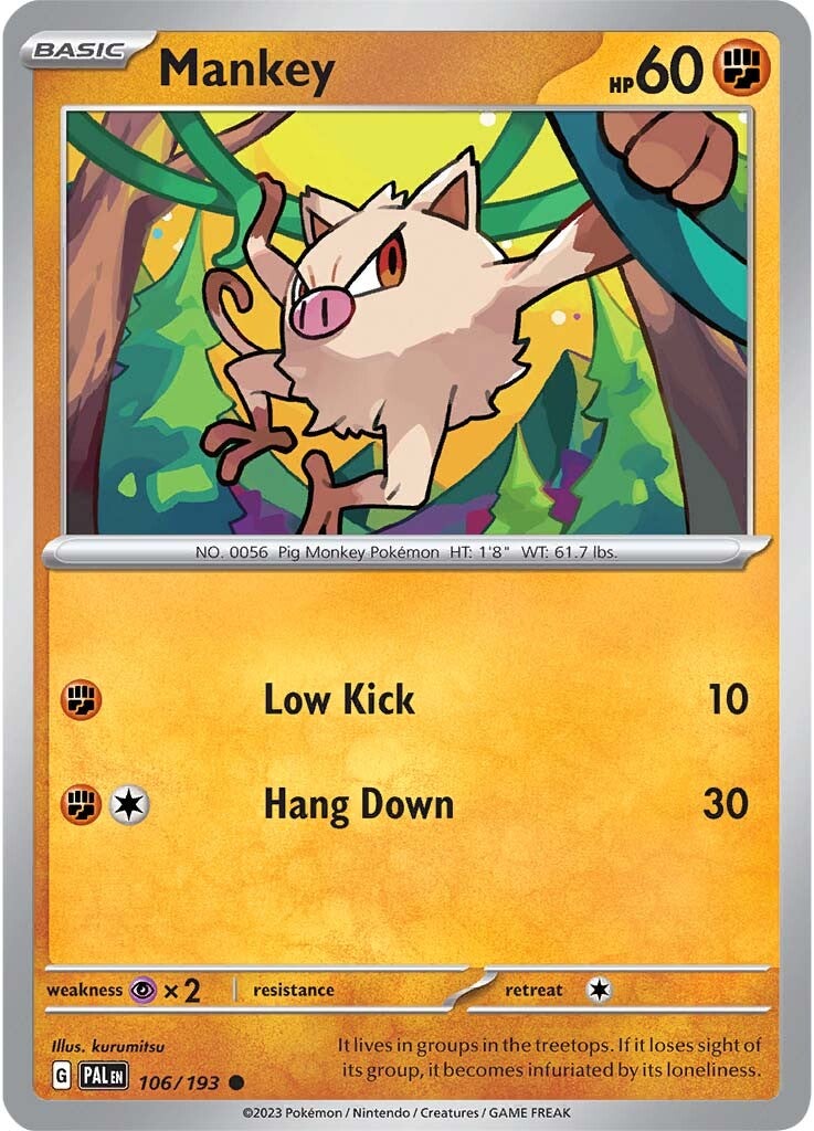 Mankey (106/193) [Scarlet & Violet: Paldea Evolved] | L.A. Mood Comics and Games