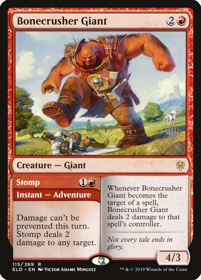 Bonecrusher Giant // Stomp (Promo Pack) [Throne of Eldraine Promos] | L.A. Mood Comics and Games