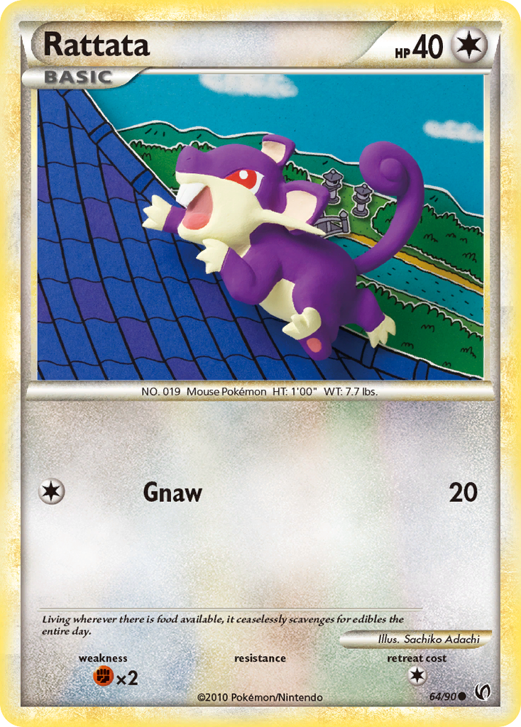 Rattata (64/90) [HeartGold & SoulSilver: Undaunted] | L.A. Mood Comics and Games