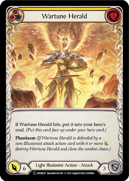 Wartune Herald (Yellow) [U-MON027-RF] (Monarch Unlimited)  Unlimited Rainbow Foil | L.A. Mood Comics and Games