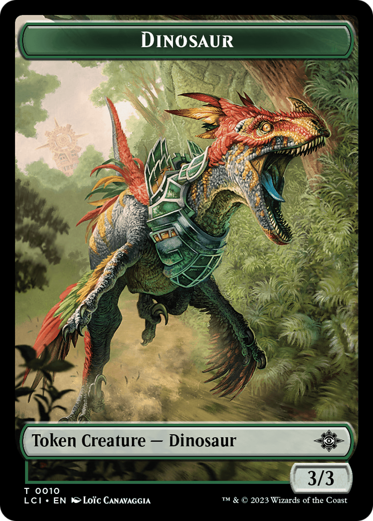 Dinosaur Token (0010) [The Lost Caverns of Ixalan Tokens] | L.A. Mood Comics and Games