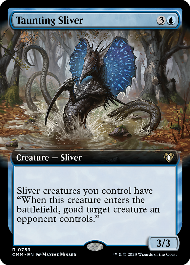 Taunting Sliver (Extended Art) [Commander Masters] | L.A. Mood Comics and Games