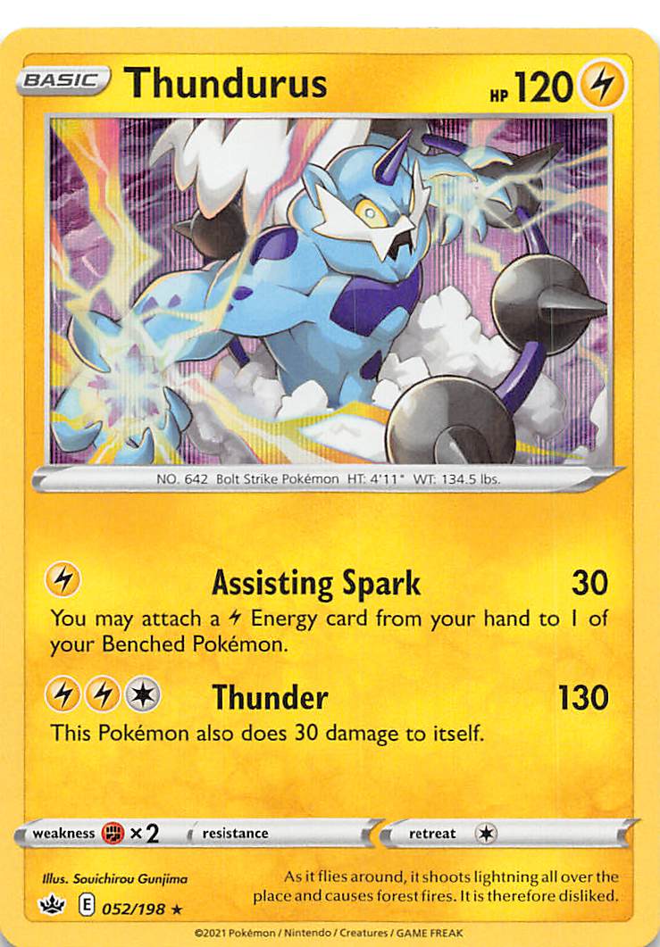 Thundurus (052/198) [Sword & Shield: Chilling Reign] | L.A. Mood Comics and Games