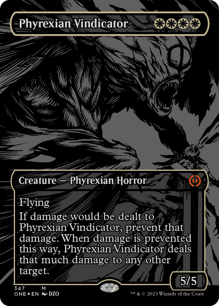 Phyrexian Vindicator (Oil Slick Raised Foil) [Phyrexia: All Will Be One] | L.A. Mood Comics and Games