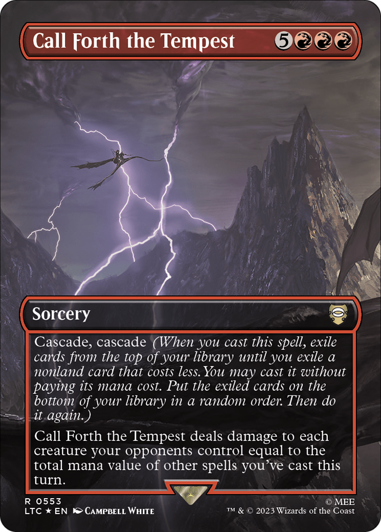 Call Forth the Tempest (Borderless) (Surge Foil) [The Lord of the Rings: Tales of Middle-Earth Commander] | L.A. Mood Comics and Games